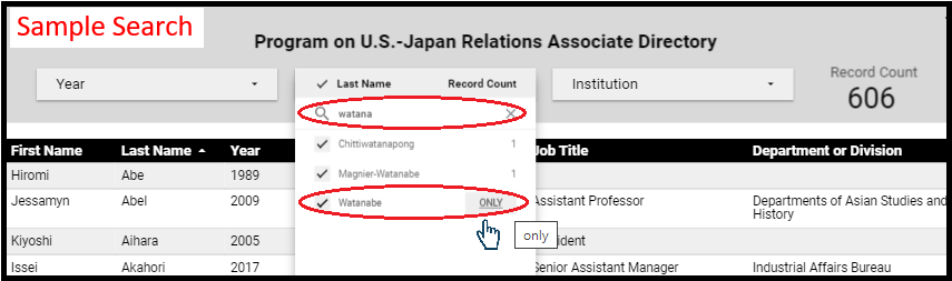 search demonstration