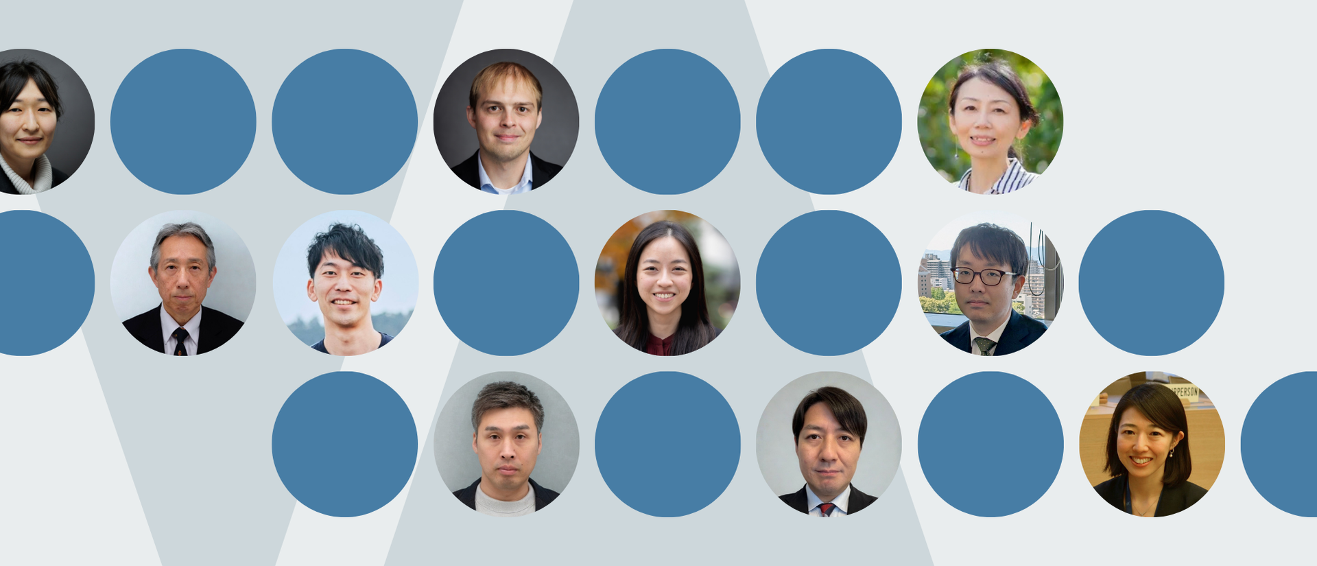 Collage of the 2026-2027 US-Japan Program affiliates, set against a light blue duotone background. 
