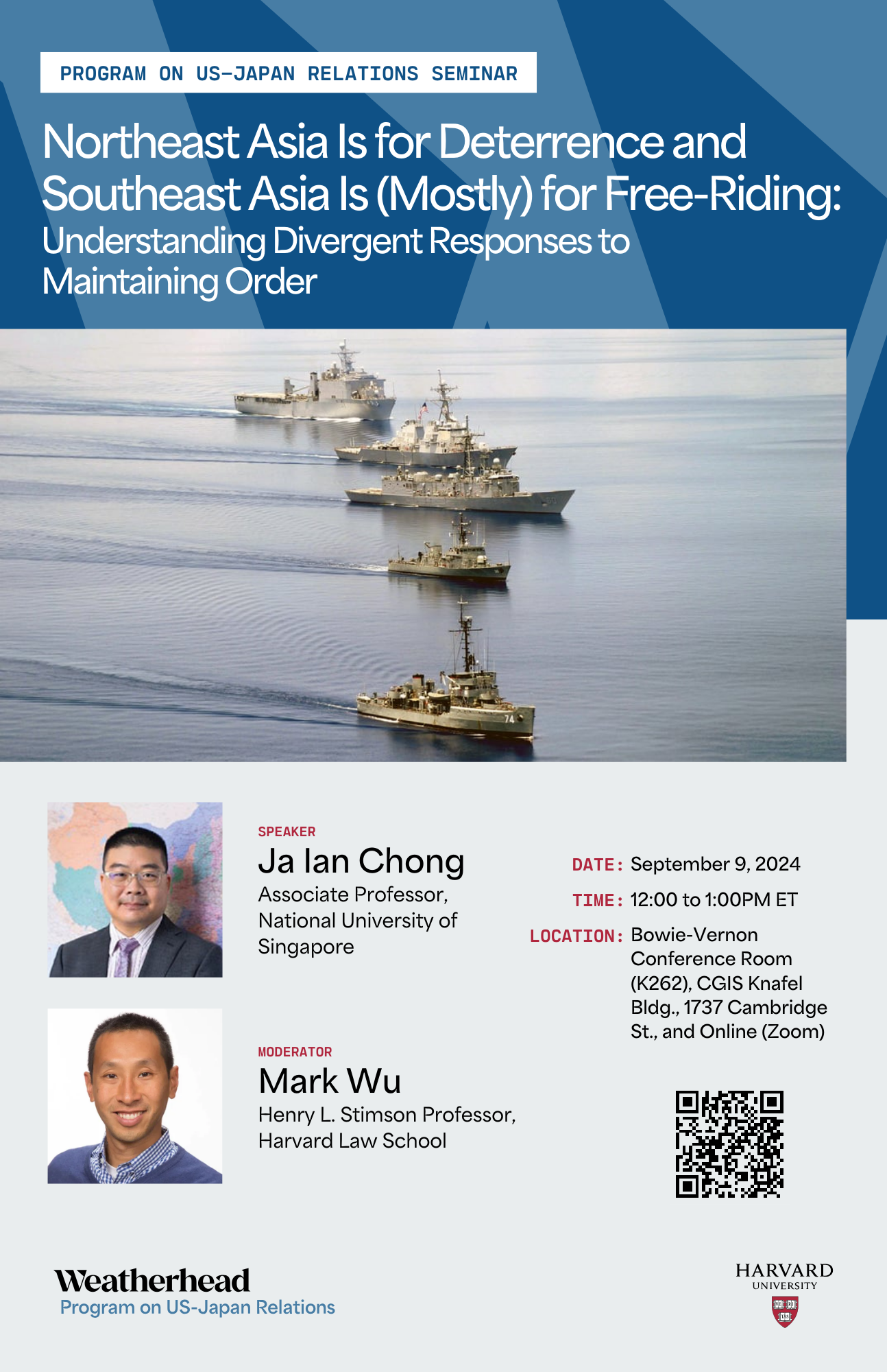Ja Ian Chong seminar poster