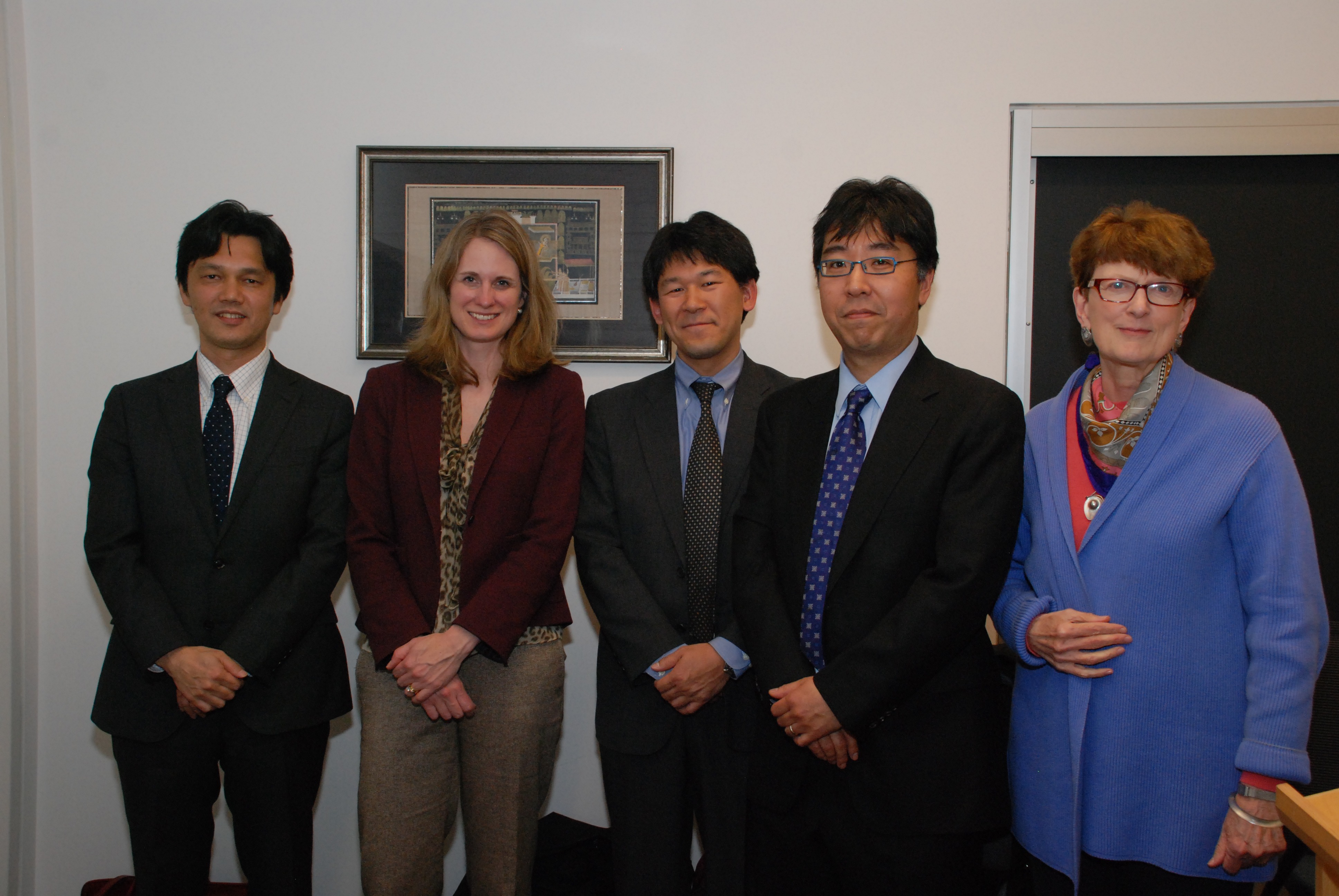 Associates panel: Masato Tainaka (2013), Professor Jennifer Lind, Yuji Hosokawa (2013), Executive Director Shinju Fujihira, and Director Susan J. Pharr
