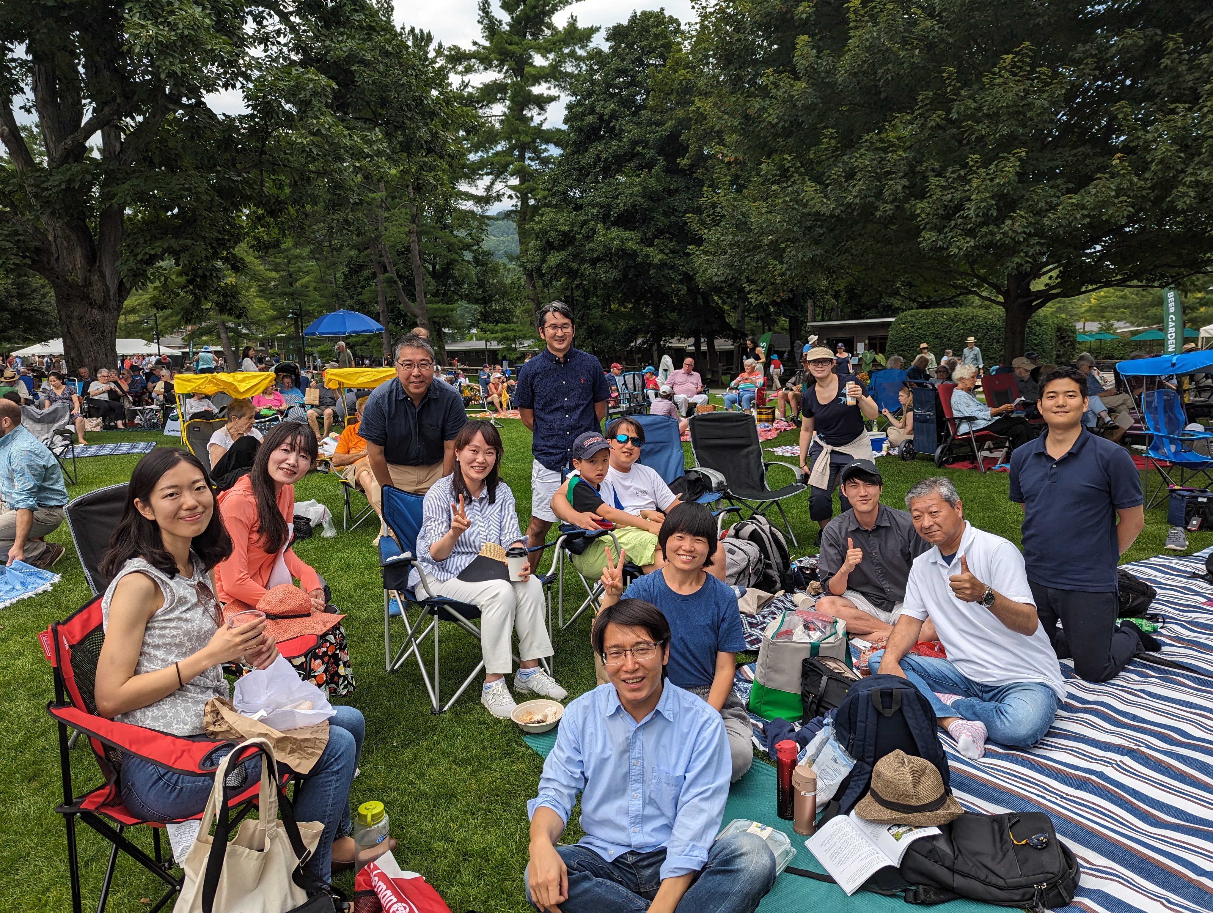 a group of affiliates at the outdoor music venue Tanglewood